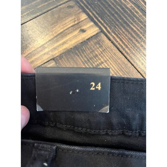 NWT Lucky & Blessed Black Jeans Women 24 Distressed Lace Grunge Goth Coquette - Picture 3 of 10